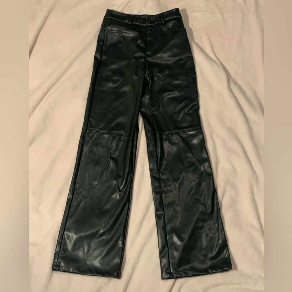 Black leather pants size XS